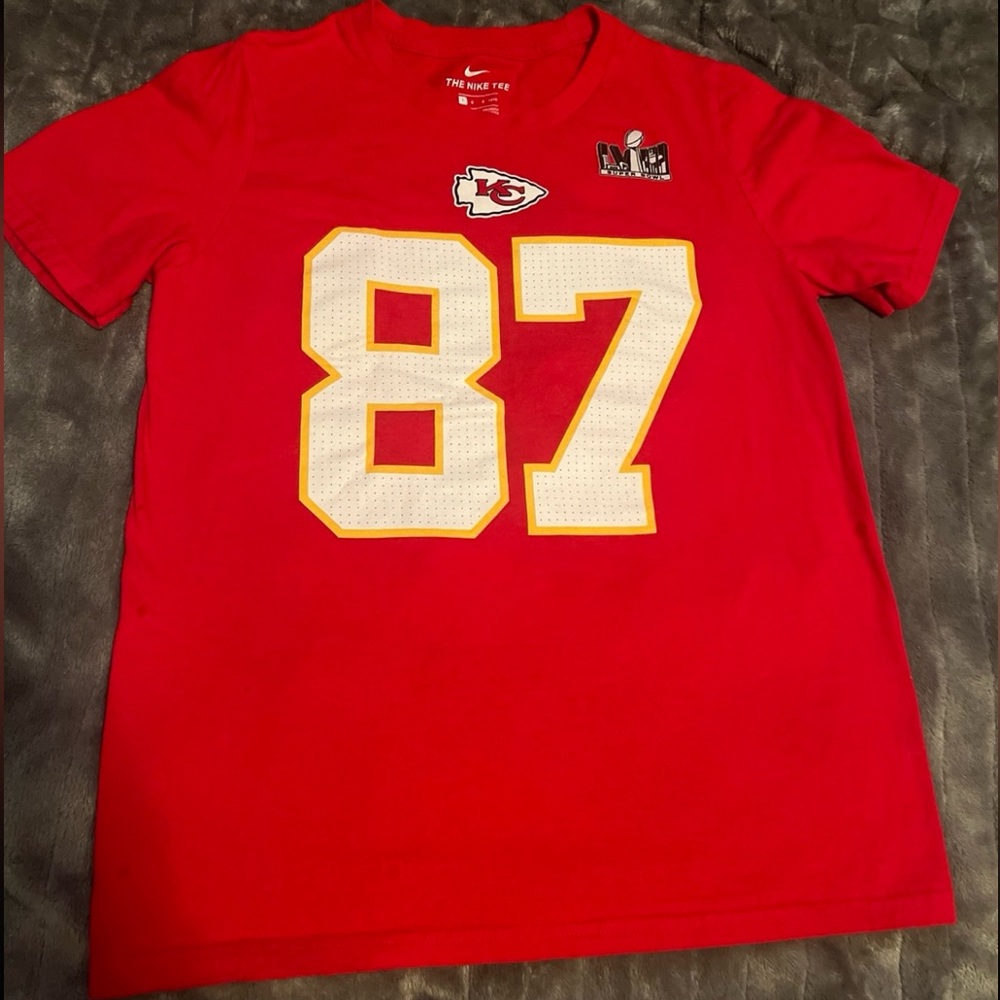 Nike NFL Kansas City Chiefs Team Jersey with Number 87 Travis Kelce #taylorswift